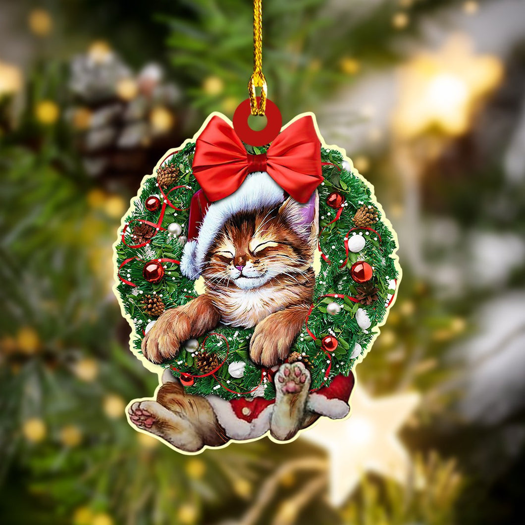 Cat Christmas Shaped Ornament Gift for Cat Lover