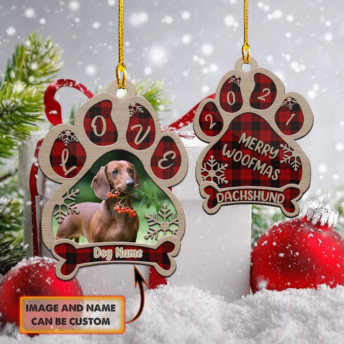 Mery Woofmas - Custom Photo Christmas Dog Lover Ornament