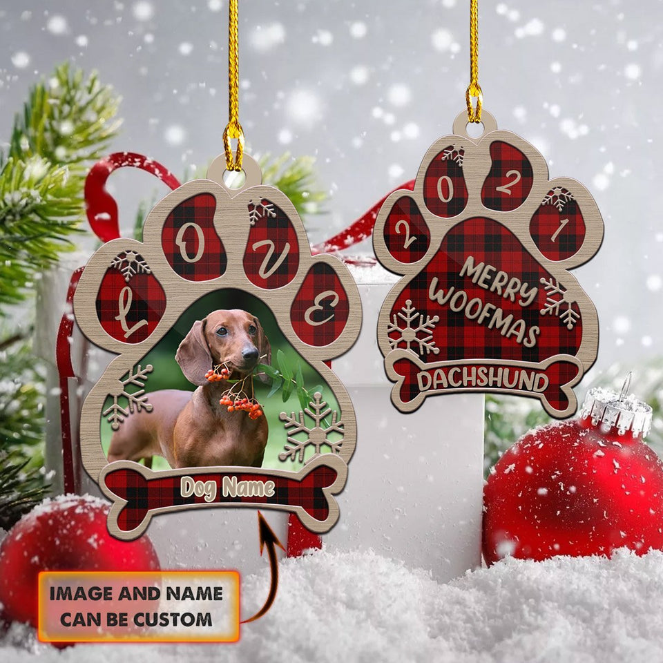 Mery Woofmas - Custom Photo Christmas Dog Lover Ornament