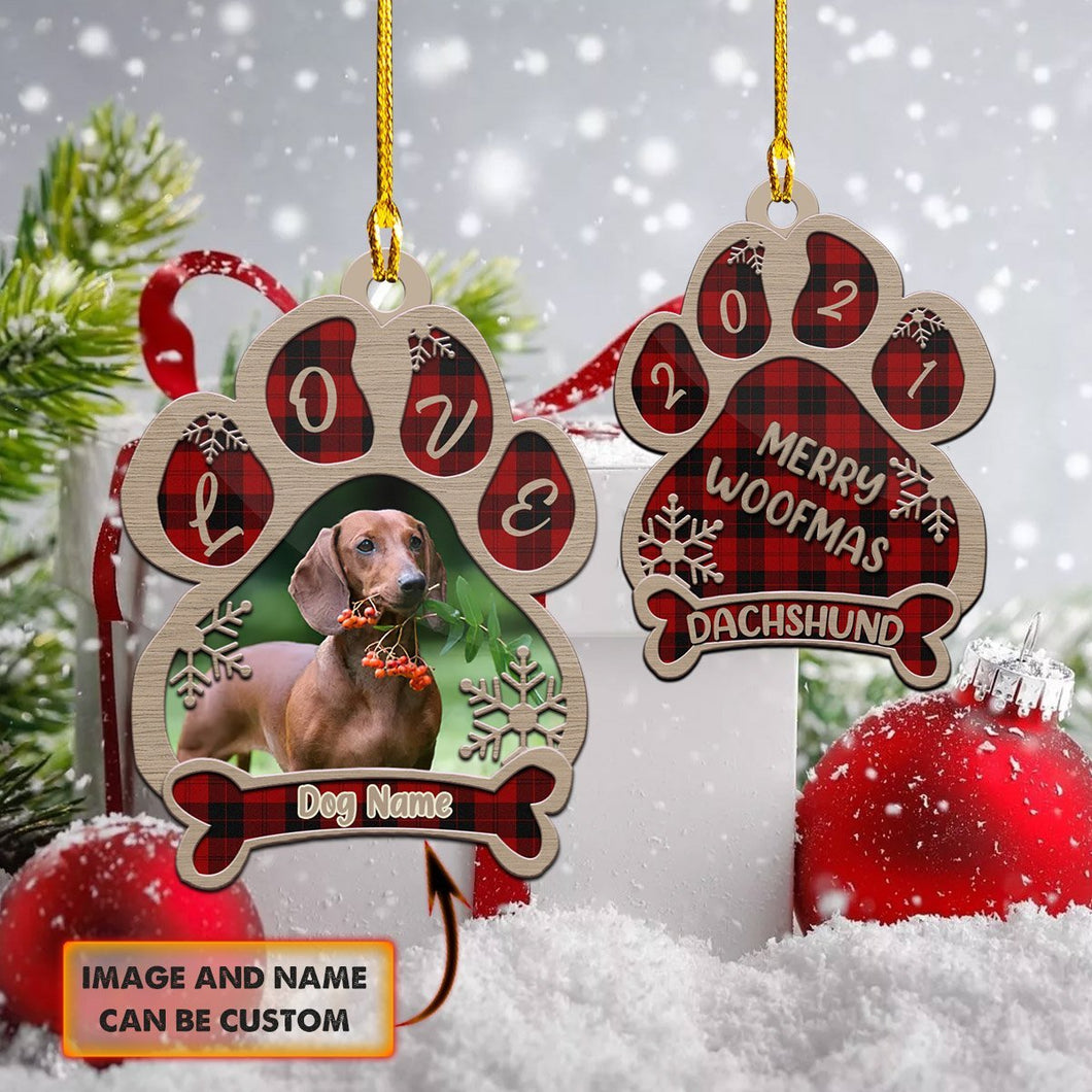 Mery Woofmas - Custom Photo Christmas Dog Lover Ornament