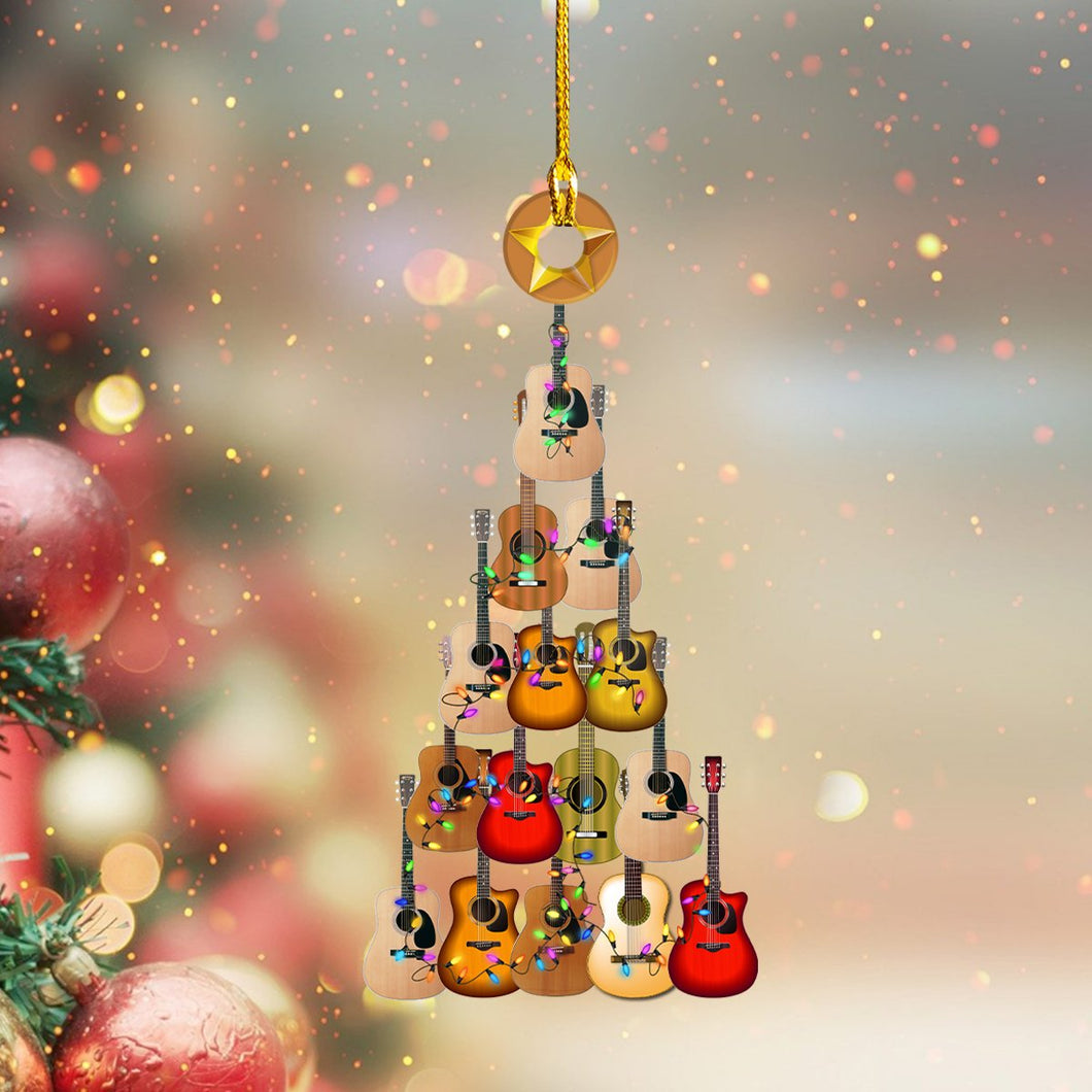 Guitar Christmas - Shaped Ornament 09 - CV98