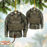 Army Uniform Shaped Ornament - Veteran Gift Ornament - Christmas Gift