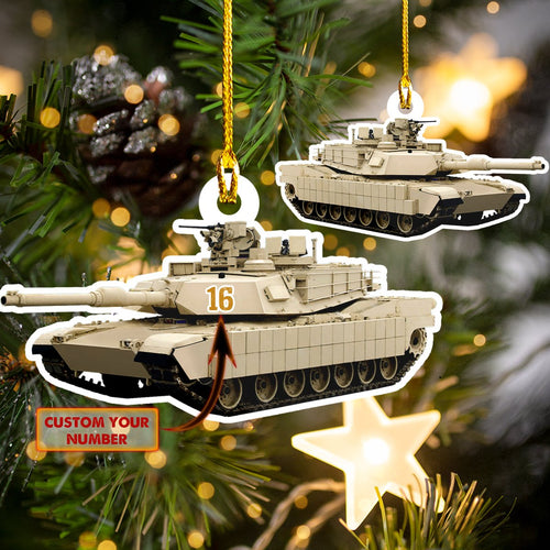 Ornament - Personalized Tank Name Ornament, Custom Shape Flat Ornament, Custom Tank Name Ornament