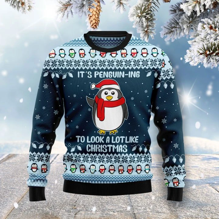 Cute Penguin Ugly Christmas Sweater 