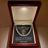 Pamaheart- To my stepped up Dad - You sure made my life better - Cuban Link Chain, Gift For Man, Husband, Gift For Birthday, Christmas