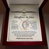 To my Daughter-In-Law - My Bonus Daughter Necklace - Forever Love Necklace