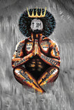 I Am Black King African American Man Print Wall Art