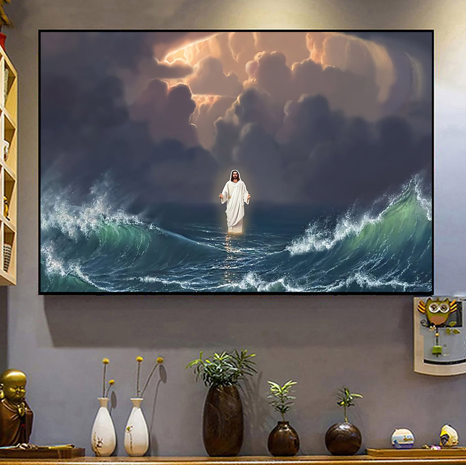 Jesus hope faith life - Matte Canvas