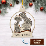 Memories In Heaven - I Miss You I Miss Your Voice I Miss Your Smile Christmas Memorial Ornament