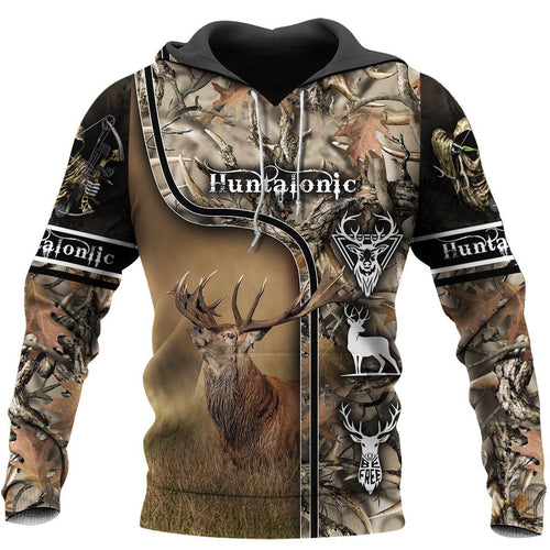 Hunting Gifts Deer Hunting Gifts Camo Caribou Deer Hunting US Unisex Size Hoodie