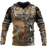 Hunting Gifts Deer Hunting Gifts Camo Caribou Deer Hunting US Unisex Size Hoodie
