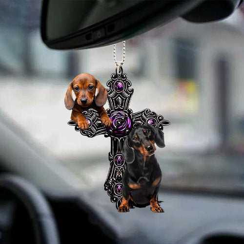 Dachshund Pray For God Car Hanging Ornament Dog Pray For God Ornament Godmerch