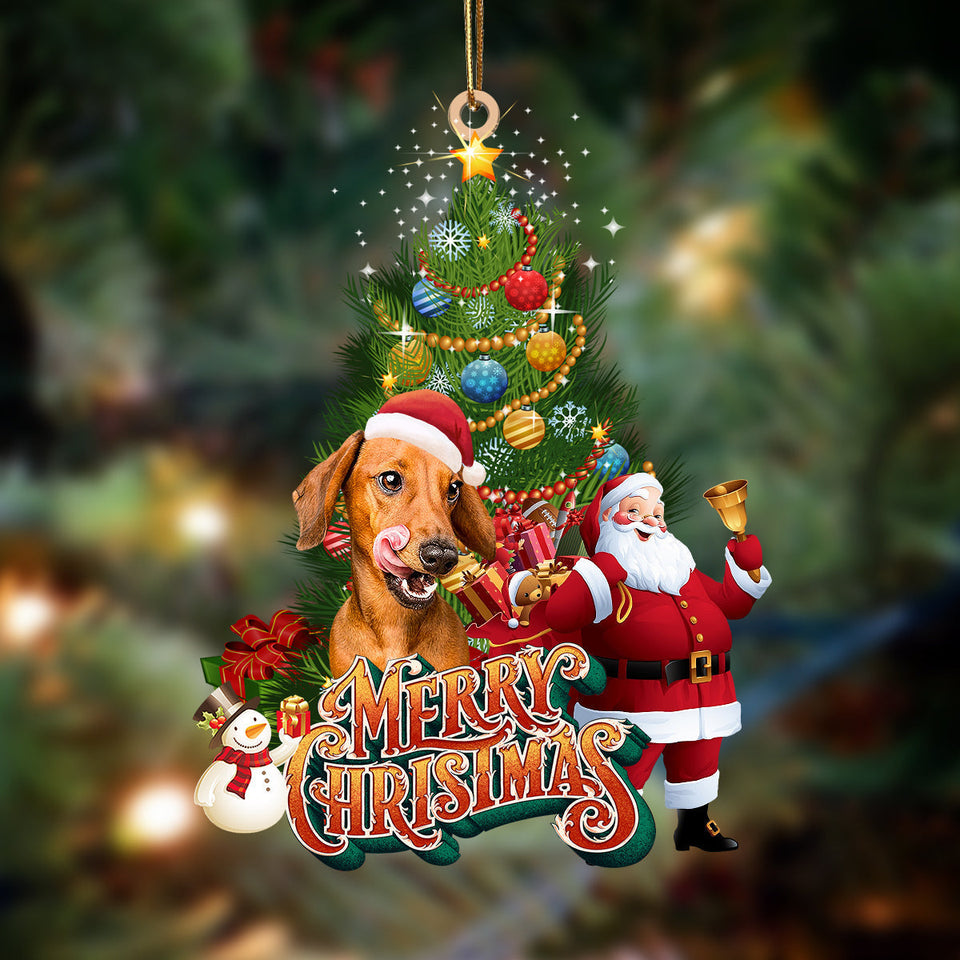 Godmerch- Ornament- Dachshund 14-Christmas Tree&Dog Hanging Ornament, Happy Christmas Ornament, Car Ornament