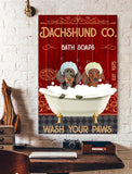 Dachshund Co Bath Soaps Canvas And Poster, Wall Decor Visual Art