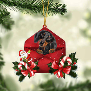 Dachshund Christmas Letter Ornament Dog Christmas Decoration