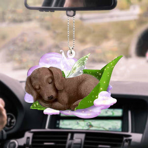 Dachshund-Sleep On Fallen Leaves-Two Sided Ornament