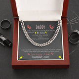 Daddy Necklace - My Hero I Love You More Than You'll Ever Know, First Time Dad Gift, New Dad Gift, Cuban Link Chain Necklace - TGV