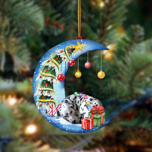 Ornament- Dalmatian-Sleep On The Moon Christmas Two Sided Ornament, Happy Christmas Ornament, Car Ornament