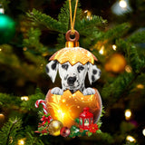 Dalmatian In Golden Egg Christmas Ornament