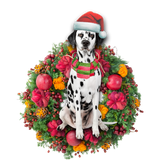 Godmerch- Ornament- Dalmatian Christmas Ornament, Happy Christmas Ornament, Car Ornament
