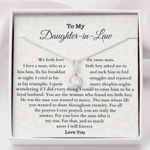 Daughter-In-Law Necklace, To My Daughter-In-Law Necklace for You Love The Man Who is My Son, Necklace for Daughter-In-Law, Alluring Beauty Necklace - TGV