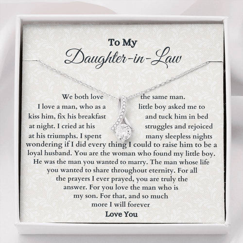 Daughter-In-Law Necklace, To My Daughter-In-Law Necklace for You Love The Man Who is My Son, Necklace for Daughter-In-Law, Alluring Beauty Necklace - TGV
