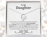 Daughter Necklace - Braver, Stronger, Smarter and Loved more than you know - Always keep me in your heart, for you are always in mine Gold Forever Love Necklace - 340O - TGV