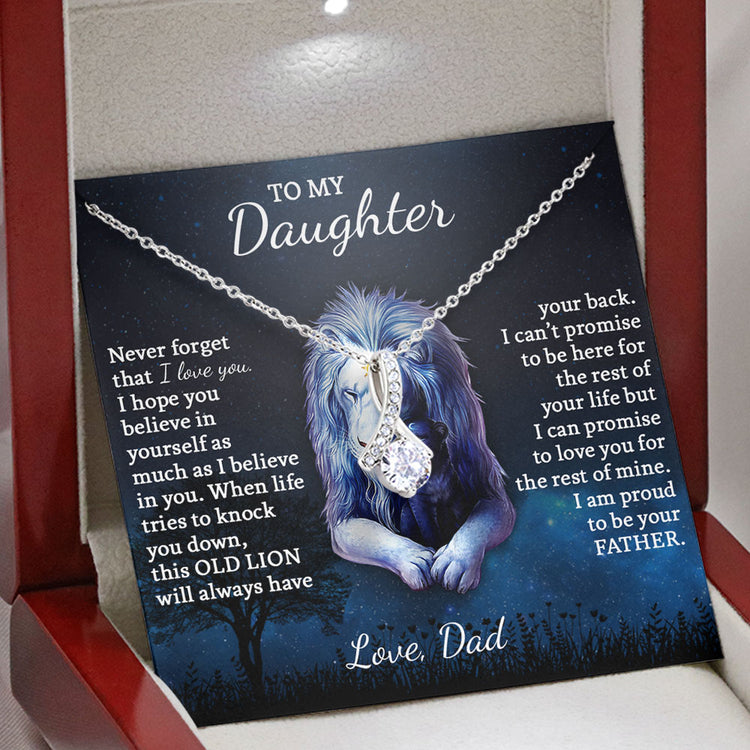Daughter Necklace, To My Daughter Never Forget That I Love You, Necklace for Daughter Alluring Beauty Necklace - TGV