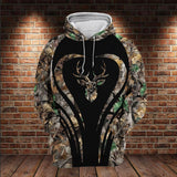 Deer Hunting Animal All Over Printed US Unisex Size Hoodie  Printed US Unisex Size Hoodie