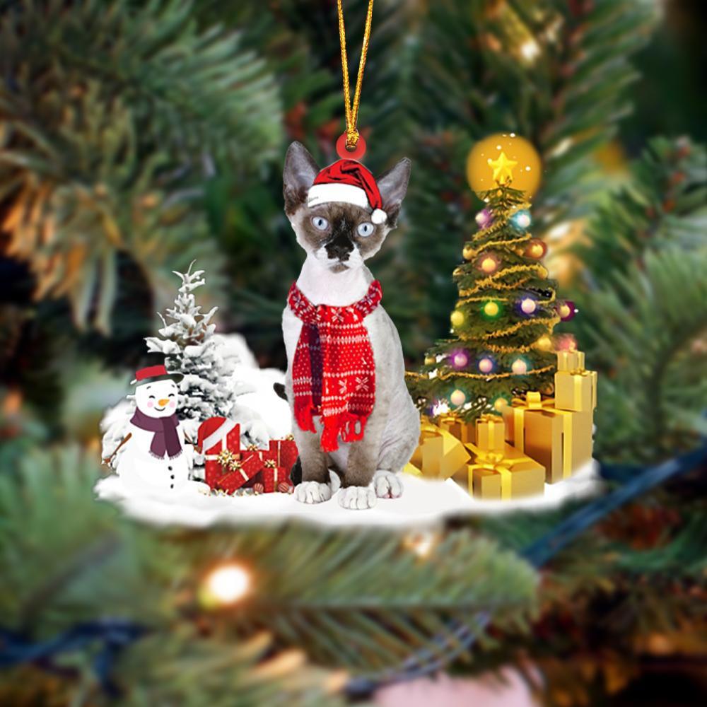 Devon Rex Cat Christmas Ornament Christmas Tree Hanging Acrylic Ornament Gift