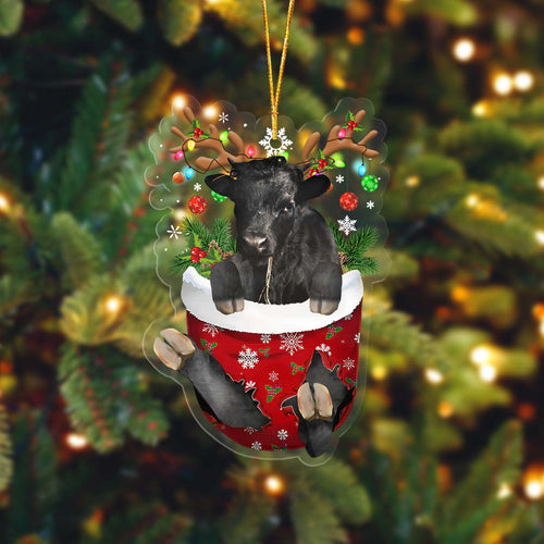 Dexter In Pocket Acrylic Ornament, Farm Christmas Ornament