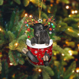 Dexter In Pocket Acrylic Ornament, Farm Christmas Ornament