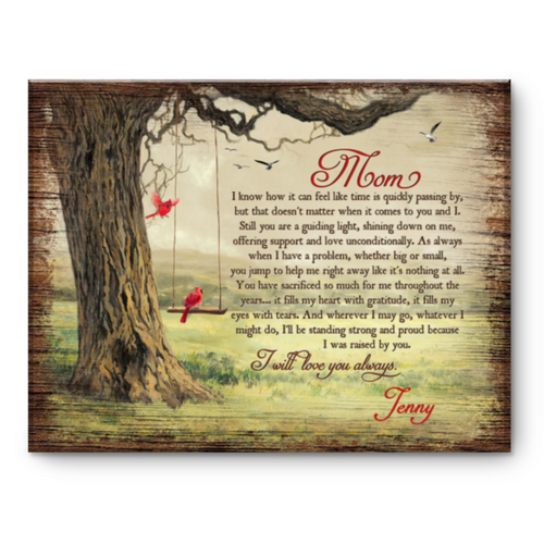 Mom Gift, To My Mom Canvas Print, Birthday Gift For Mom, Mommy Christmas Present