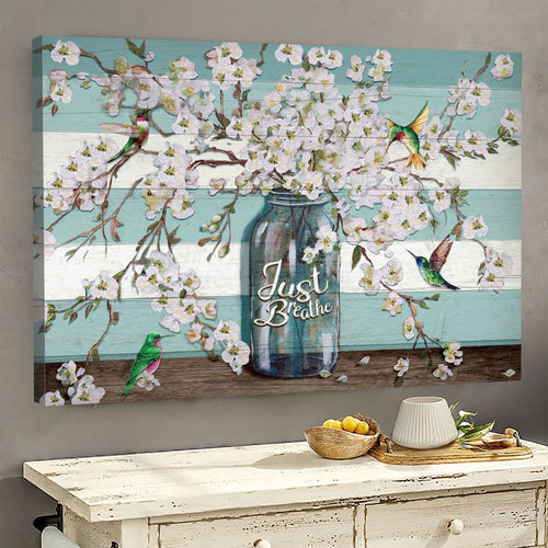 Hummingbird I choose Joy Canvas And Poster, Wall Decor Visual Art