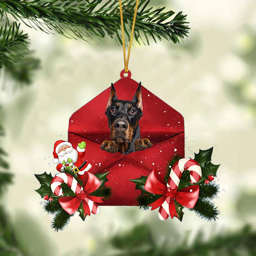 Doberman Christmas Letter Ornament Dog Christmas Decoration