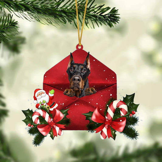 Doberman Christmas Letter Ornament Dog Christmas Decoration