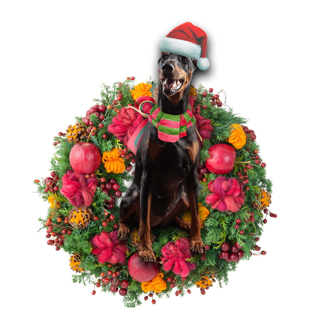 Godmerch- Ornament- Doberman Christmas Ornament, Happy Christmas Ornament, Car Ornament