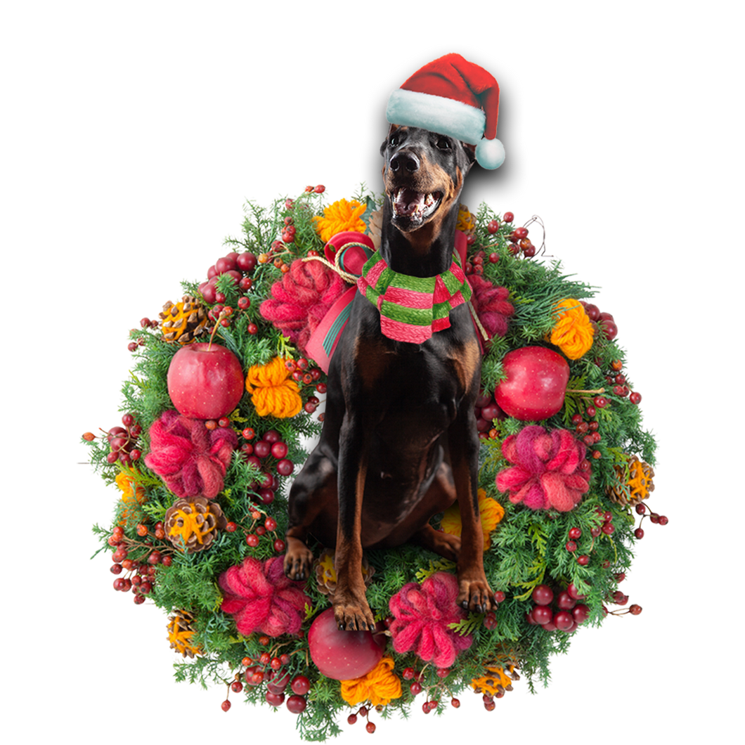 Godmerch- Ornament- Doberman Christmas Ornament, Happy Christmas Ornament, Car Ornament