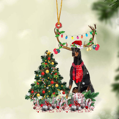 Godmerch- Ornament- Dobermann 1-Christmas Tree Gift Hanging Ornament, Happy Christmas Ornament, Car Ornament