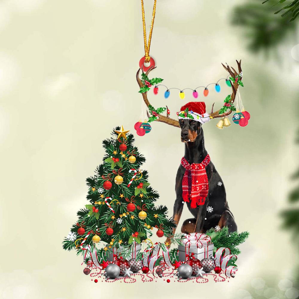 Godmerch- Ornament- Dobermann 1-Christmas Tree Gift Hanging Ornament, Happy Christmas Ornament, Car Ornament