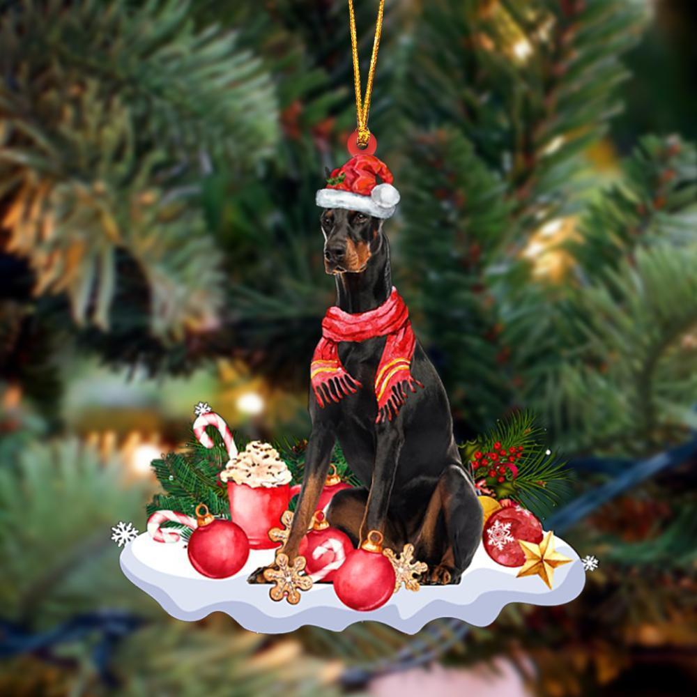 Dobermann 2-Better Christmas Hanging Ornament