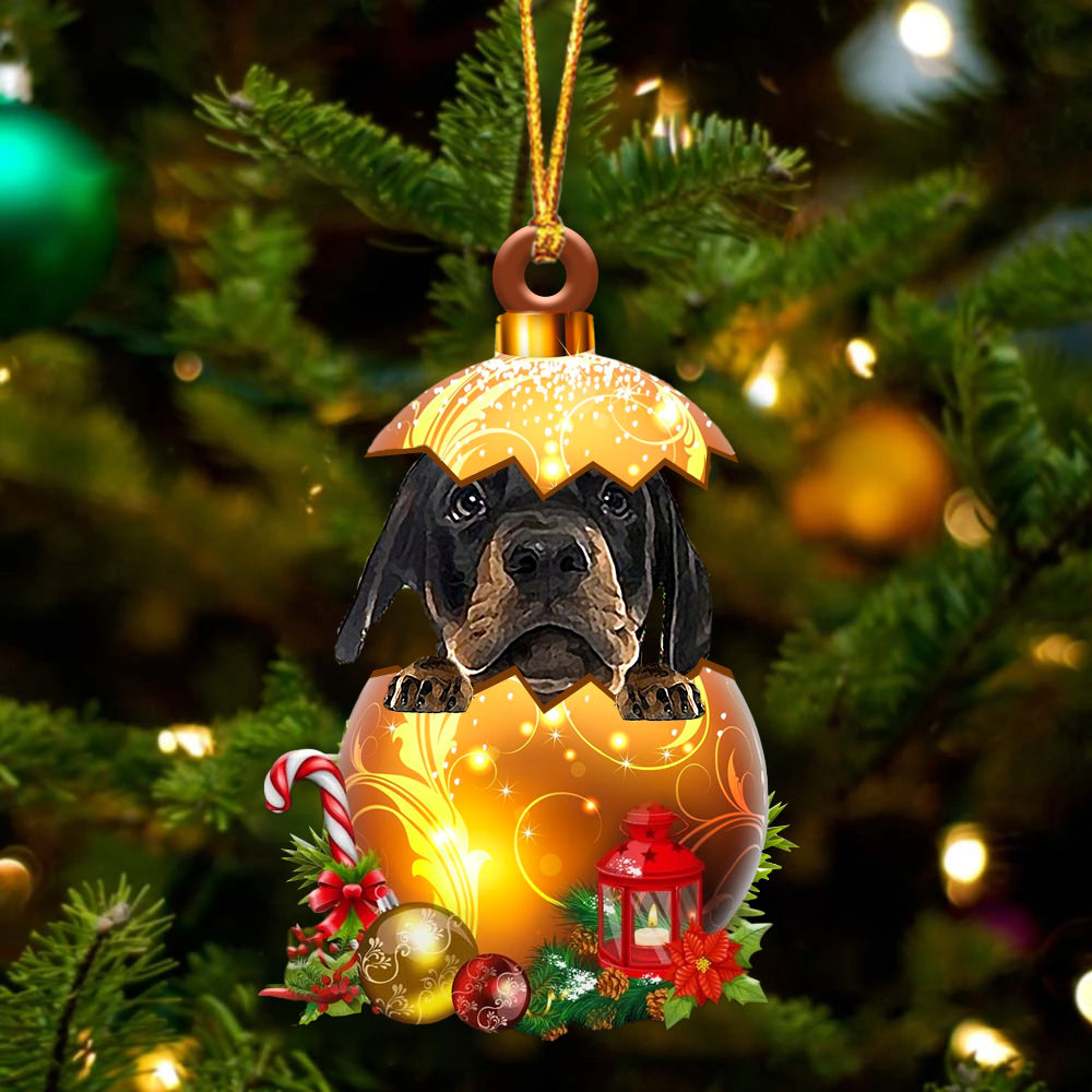 Dobermann Pinscher In Golden Egg Christmas Ornament