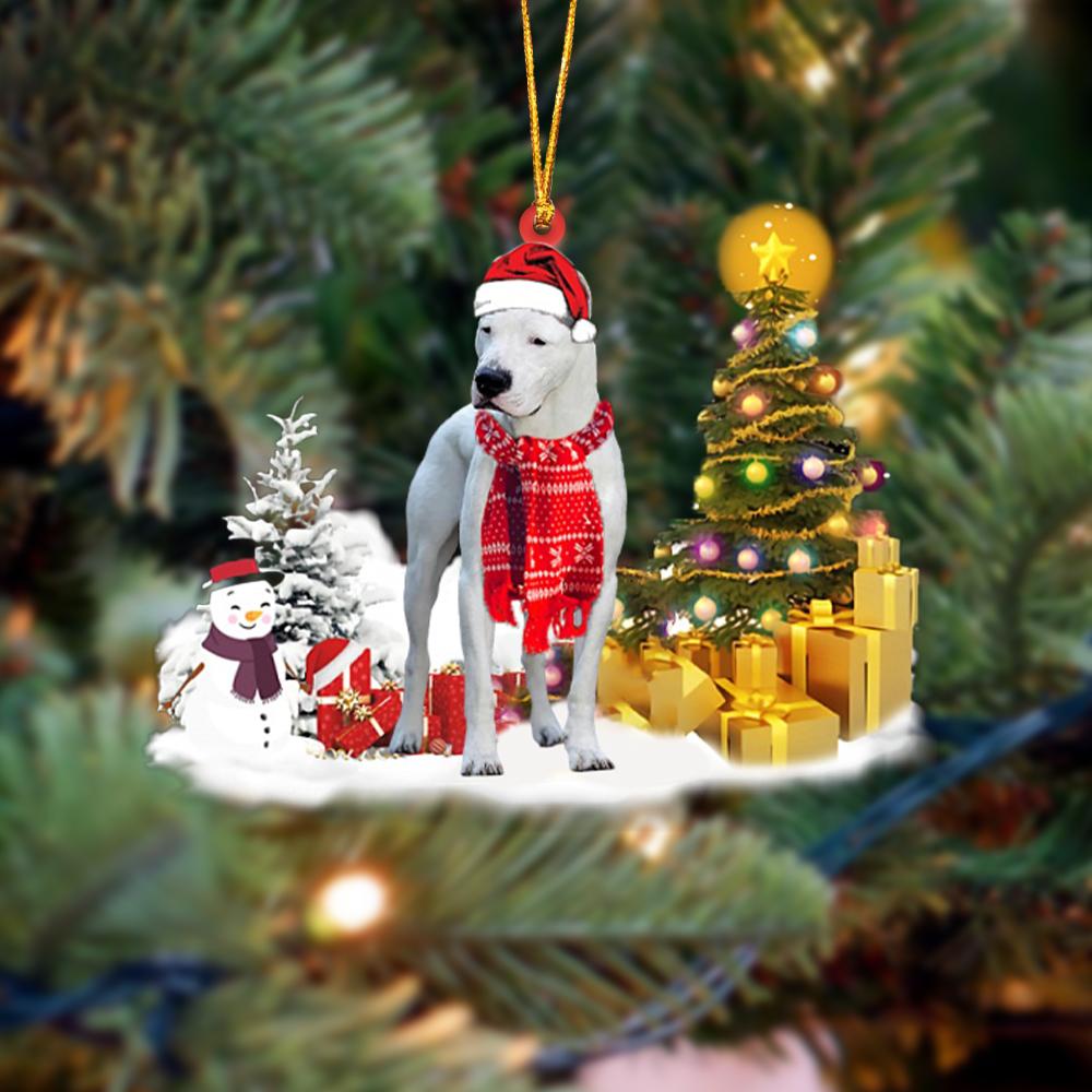Dogo Argentinoes Christmas Ornament Christmas Tree Hanging Acrylic Ornament Gift