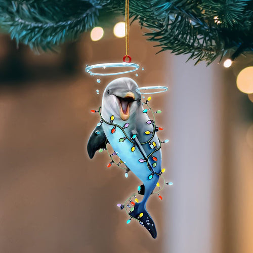 Dolphin Christmas Light Hanging Ornament Christmas Tree Ornament Godmerch