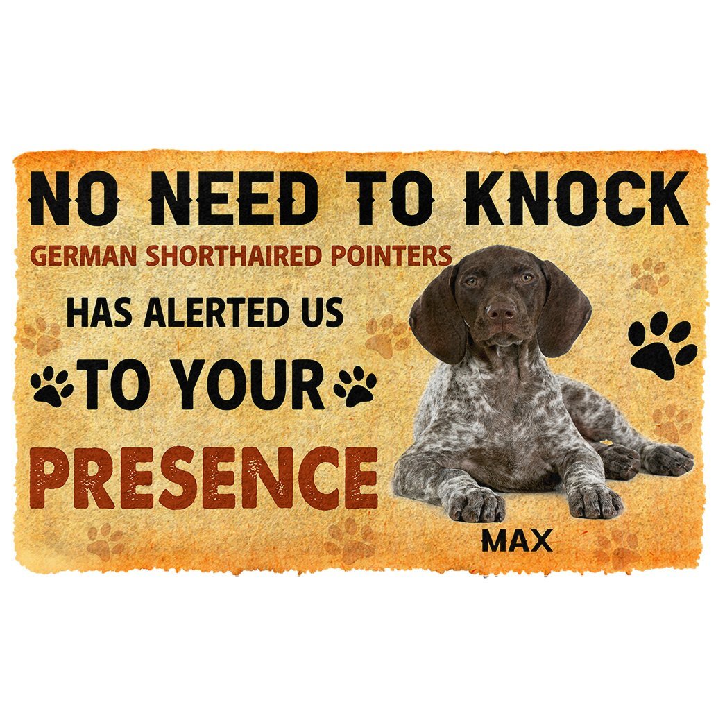 3D No Need To Knock German Shorthaired Pointers Dog Custom Name Doormat