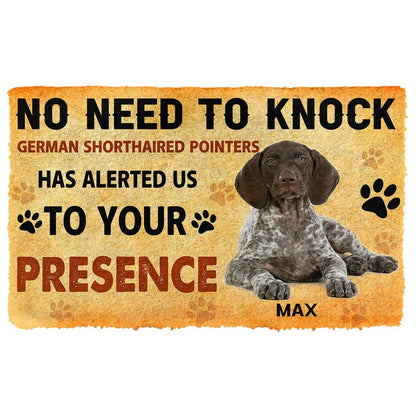 3D No Need To Knock German Shorthaired Pointers Dog Custom Name Doormat