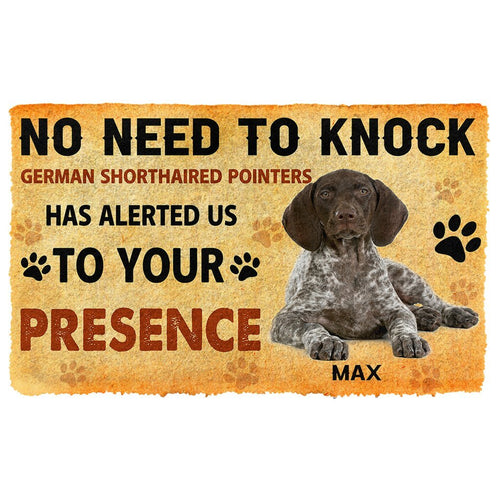 3D No Need To Knock German Shorthaired Pointers Dog Custom Name Doormat