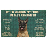 3D Please Remember Belgian Shepherds House Rules Custom Doormat