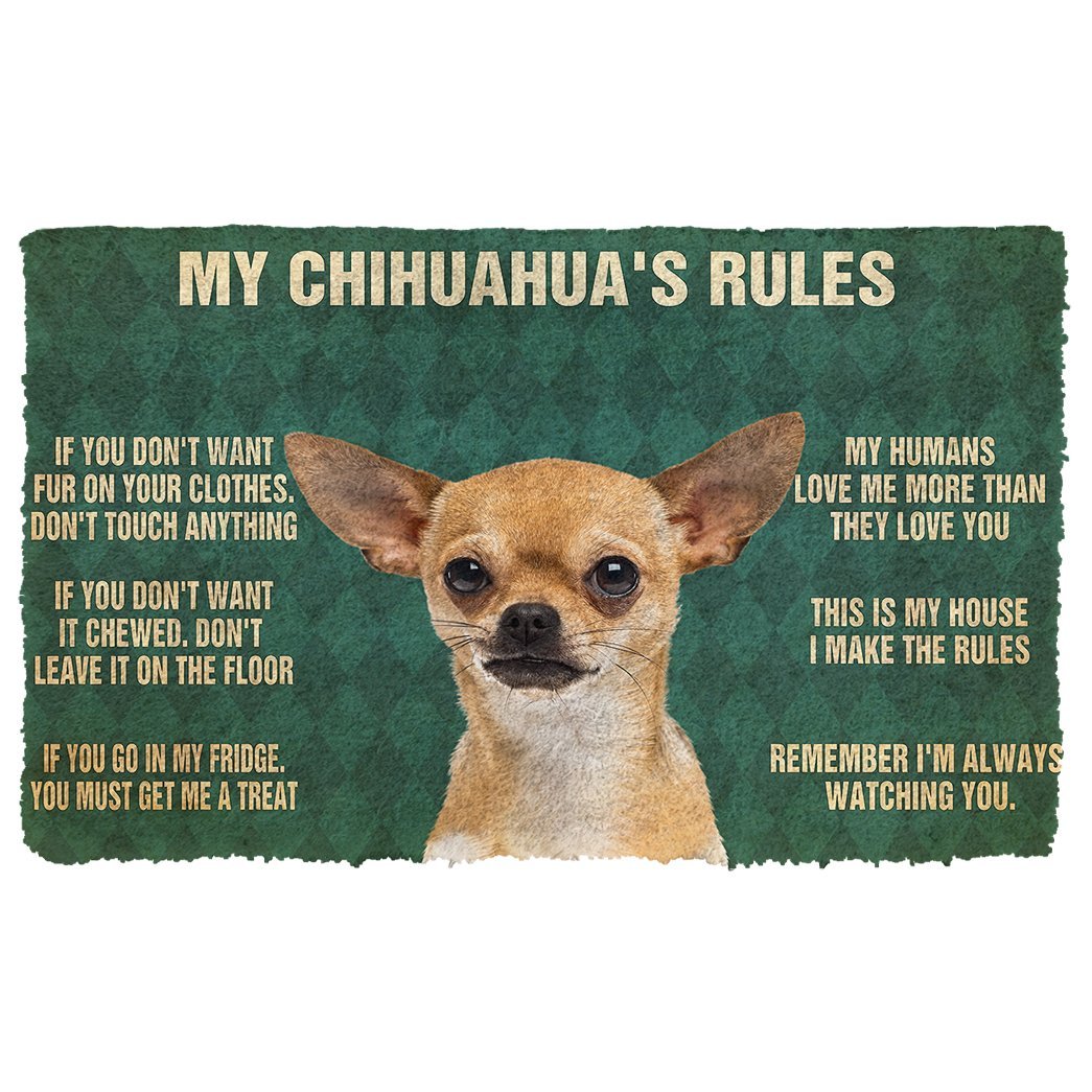 3D My Chihuahua's Rules Doormat