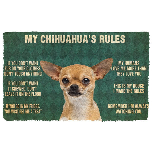 3D My Chihuahua's Rules Doormat